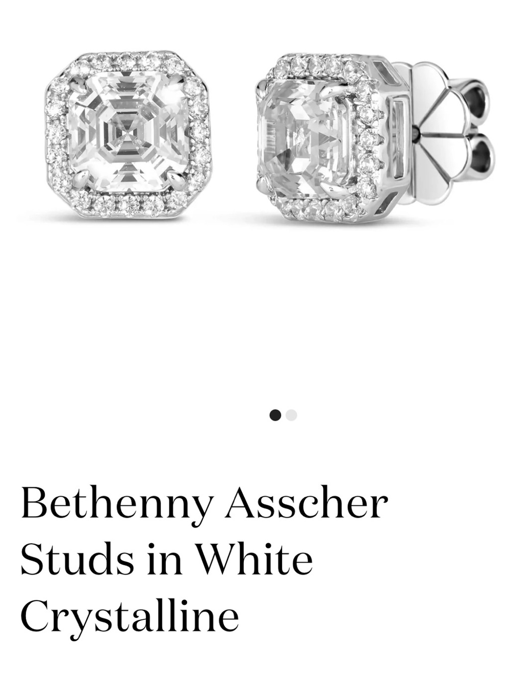 Ana Zuckerman Bethenny Asscher cut  Halo Stud Earrings